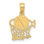 14k Basketball in Net Pendant