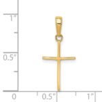 14k Polished Cross Pendant - Image 4