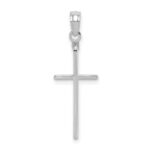 14K White Gold Polished Cross Pendant