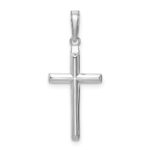 14k White Gold Reversible Same on Both Sides Latin Cross Pendant