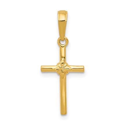 14k Polished Cross Charm