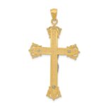14k Two-tone Crucifix Pendant - Image 4