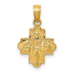 14k Miniature Four-Way Medal Pendant