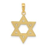 14k Textured Star of David Pendant - Image 3