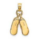 14k 3-D Moveable Baby Booties Charm - Image 4
