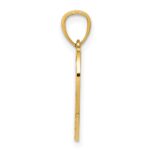 14k Diamond-cut DADDYS LITTLE GIRL Heart Pendant - Image 2