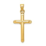 14k Two-tone Hollow Crucifix Pendant - Image 4