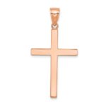 14K Rose Gold Stick Cross Pendant