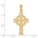 14K Celtic Cross with Eternity Circle Pendant - Image 4