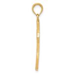 14K Diamond-cut Beveled Edges Cross Pendant - Image 2