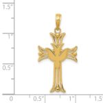 14K Dove on Cross Pendant - Image 3