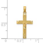 14K Beveled Tipped Crucifix Pendant - Image 3