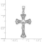 14K White Gold Crucifix Pendant - Image 4