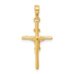 14K Stick Style Crucifix Pendant - Image 3