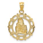14k and White Rhodium Mother Holding Baby Pendant - Image 4