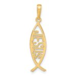14K Ichthus Fish with JESUS Pendant