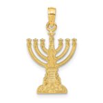 14K Menorah Pendant