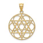 14k Star of David Circles Pendant