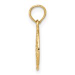 14K Star of David in Circle Frame Pendant - Image 2