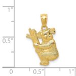 14k Yellow Gold Textured Koala Pendant - Image 4