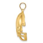 14k Polished Football Helmet Pendant - Image 2