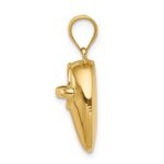 14K Polished 3-D Baby Shoe Pendant - Image 2