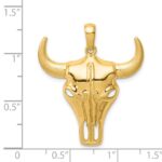 14K Steer Skull Pendant - Image 4