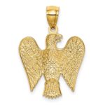 14K and White Rhodium Eagle Pendant - Image 3