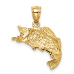 14K Jumping Fish Pendant - Image 3