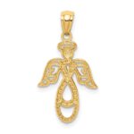 14K and White Rhodium Infinity Angel Pendant - Image 3