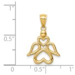 14K Cut-out Angel Pendant - Image 4