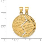 14K 2-Piece Break-apart MIZPAH Pendant - Image 4