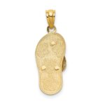 14K Tri Color Plumeria Sandal Pendant - Image 3