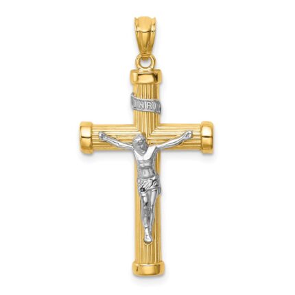 14K Two-Tone Inri Crucifix