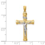 14K Two-Tone Inri Crucifix - Image 4