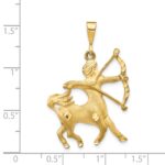 14k Satin Diamond-cut Sagittarius Zodiac Charm - Image 3
