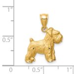 14K Diamond-cut Mini Schnauzer Dog Pendant - Image 4
