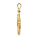 14k Satin Diamond-cut Pisces Zodiac Charm - Image 2