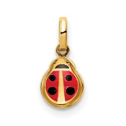 14K Enamel Ladybug Charm