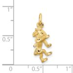 14k Satin Diamond-cut Leo Zodiac Charm - Image 3