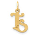 14K Diamond-cut Letter J Initial Charm - Image 3