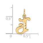 14K Diamond-cut Letter J Initial Charm - Image 4