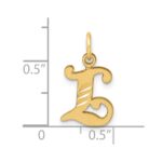 14K Diamond-cut Letter L Initial Charm - Image 4