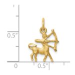 14k Satin Diamond-cut Sagittarius Zodiac Charm - Image 3