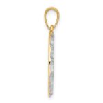 14k and White Rhodium Diamond-cut It's A Boy Pendant - Image 2