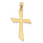 14K Polished Angled Cross Pendant - Image 3