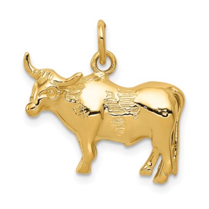 14k Steer Pendant