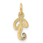 14KY Script Letter P Initial Charm - Image 3