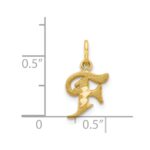 14k Letter F Initial Charm - Image 4