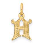 14k Letter H Initial Charm - Image 3